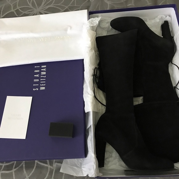 Stuart Weitzman Highland OTK boots. Black size 7 - Picture 3 of 9